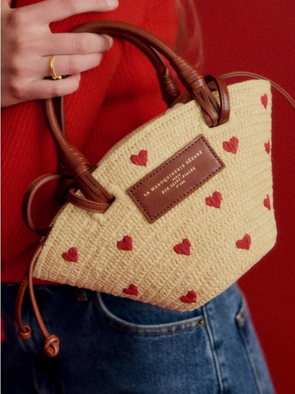 NWOT SÉZANE JUSTINE MINI BASKET BAG - Picture 5 of 5